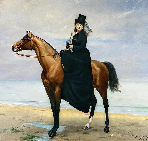 Asher Brown Durand Equestrian Portrait of Mademoiselle Croizette oil painting picture